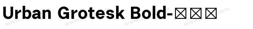 Urban Grotesk Bold字体转换